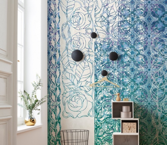 Fototapet Art Nouveau Bleu