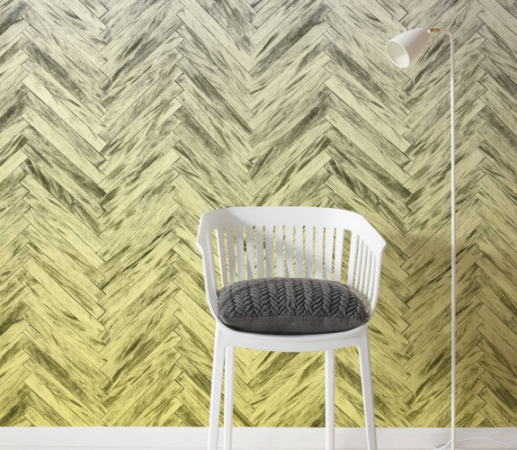 Fototapet Herringbone Yellow