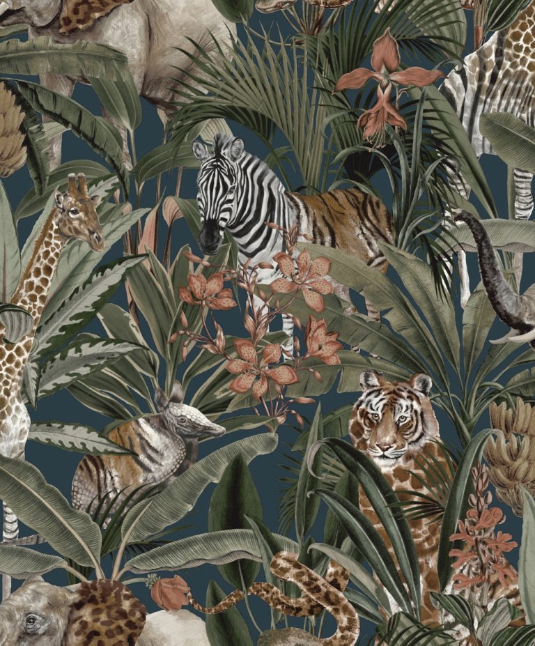Tapet Serengeti Navy