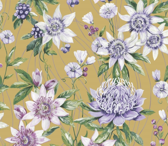 Tapet Passiflora Ochre