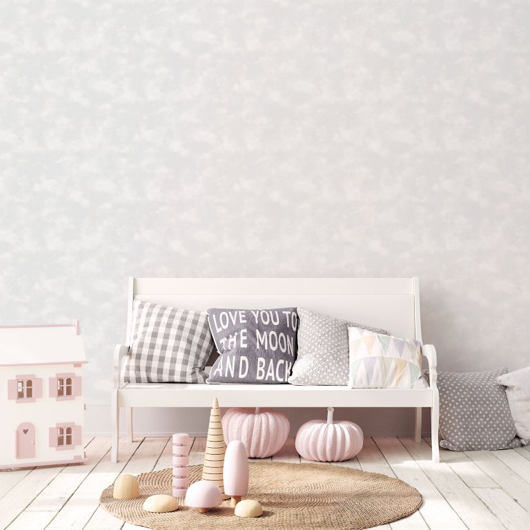 Baby Texture grå/glitter - tapet - 10.00x0.53m - fra GALERIE