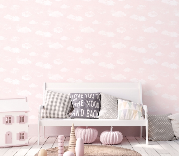 Cloud pink - tapet - 10.00x0.53m - fra G...