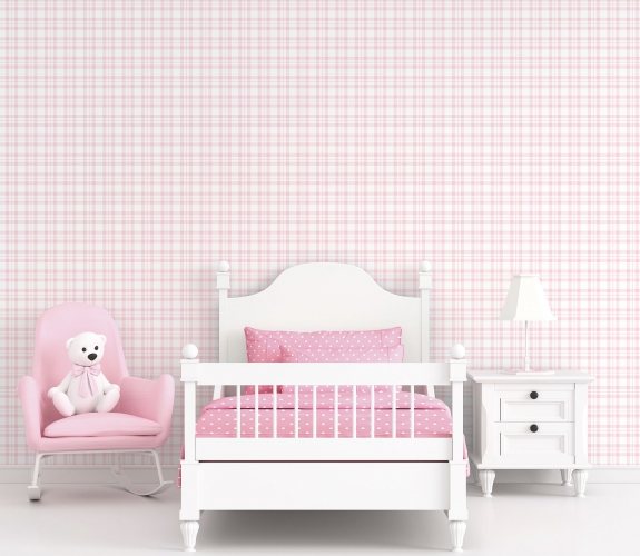 Plaid pink - tapet - 10.00x0.53m - fra G...