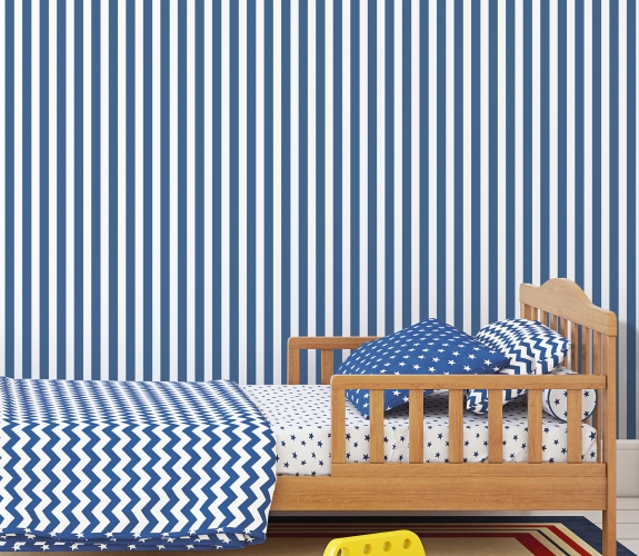 Regency Stripe cobalt blå - tapet - 10.0...