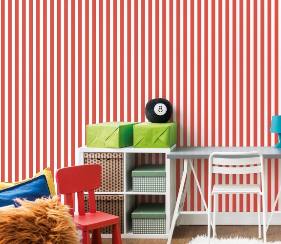 Regency Stripe rød - tapet - 10.00x0.53m...