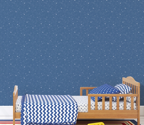 Space Sidewall cobalt blå/glitter - tape...