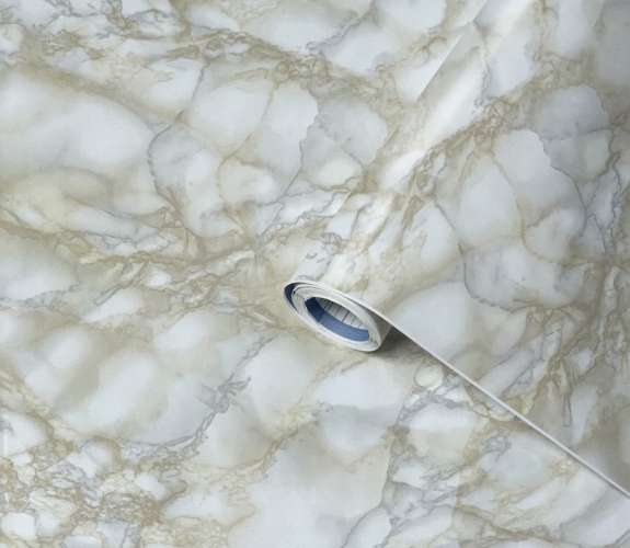 Lenco deco Marble white 45cmx2m