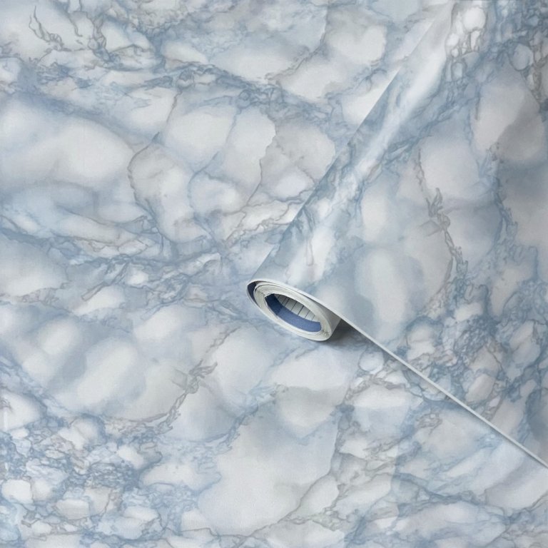 Lenco deco Marble blue 45cmx2m