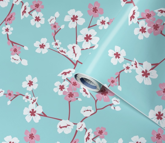 Lenco deco Cherry flowers 45cmx2m