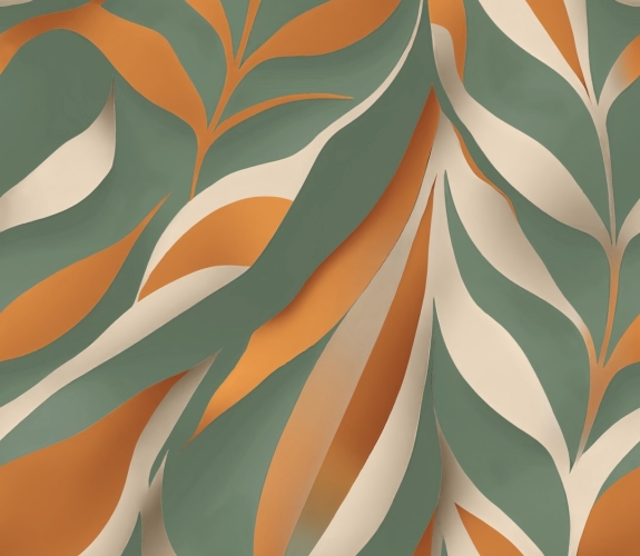 Lenco deco Boho Leaves 45cmx2m