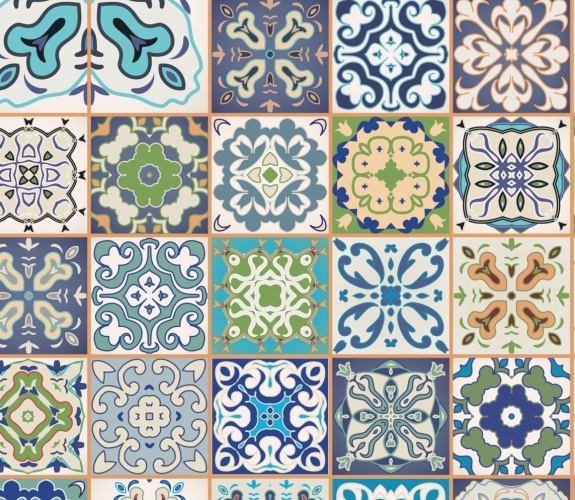 Lenco deco tiles liana 45cmx2m
