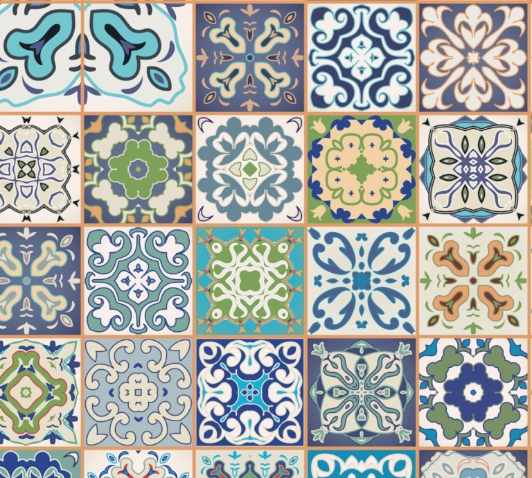Lenco deco tiles liana 45cmx2m