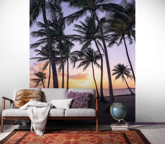 Palmtrees on Beach - fototapet - 2,5x2 m...